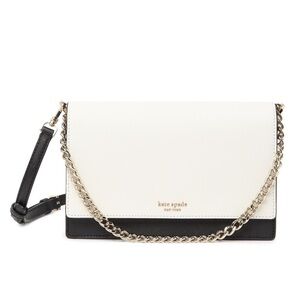 Kate Spade Cameron Convertible Crossbody Bag, White & Beige | Saffiano Leather